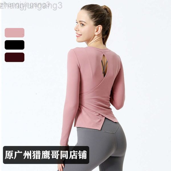 Desginer Aloo Yoga Tops Mesmas Roupas Manga Longa Outono e Primavera Esporte Top Costas CasuOutdoor Training Vestuário apertado Roupas de Fitness para Mulheres