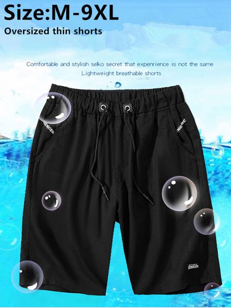 Pantaloncini da uomo Ragazzo Casual 130 kg Cachi Bianco Taglie forti 6XL 8XL 9XL Estate Adolescenti Bambini grassi Mezzi pantaloni Uomo Cotone Abbigliamento da spiaggia per il tempo libero 230410