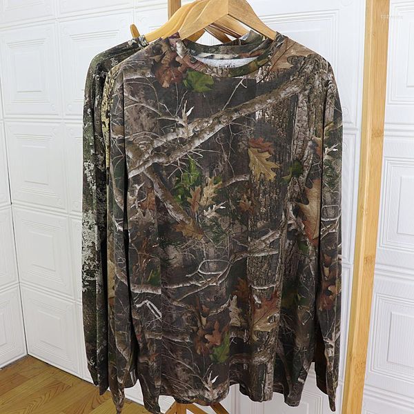 Magliette da uomo di grandi dimensioni 12XL Busto 176 cm Autunno Uomo T-shirt a maniche lunghe Out Door Tees Tattico Camouflage Oversize Magliette allentate Elasticità 70