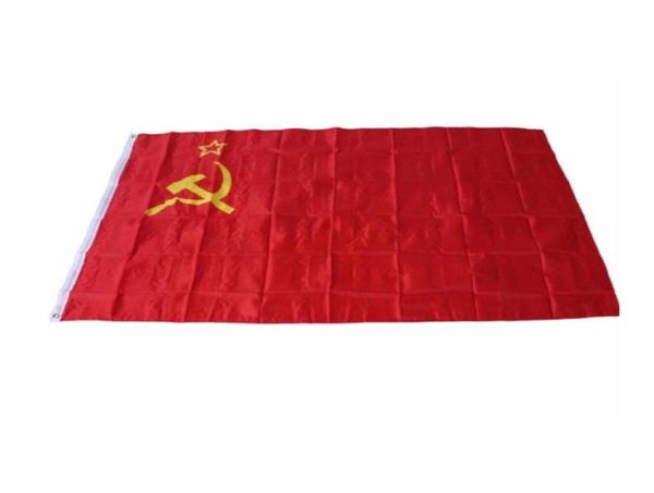 Sowjetunion-Flaggen, Banner, Unabhängigkeit, 90 x 150 cm, 100D-Polyester, sportlich, schnell, lebendige Farbe mit zwei Messingösen. 7159273