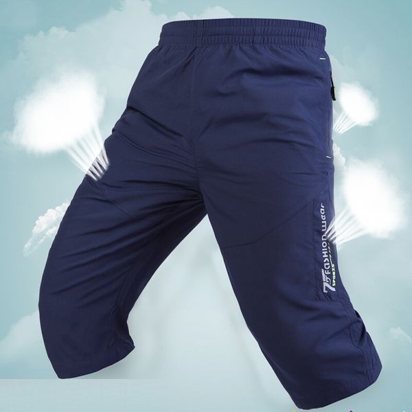 Shorts maschile uomini lunghi a bordo tasche con cerniera a secco rapido elastano bermuda maschio sottile elastico leggero elastico uomo estate 230410