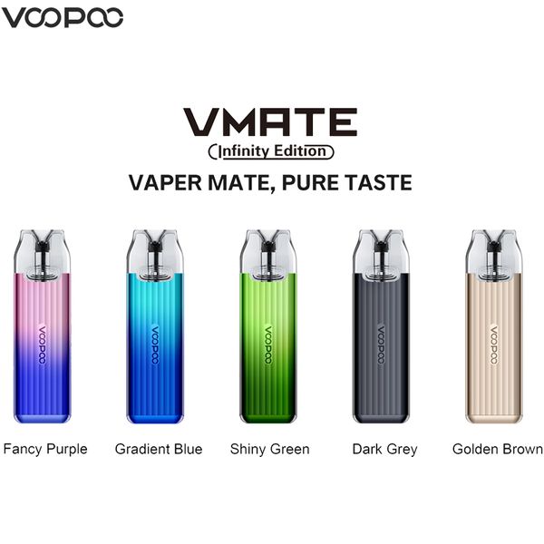 Orijinal Voopoo Vmate Infinity Edition Kiti 17W Vape 3ML 900mAh Pil Uyum Vmate Cartidge V2 0.7OHM/1.2OHM VS V.THRU Pro Pod Buharlaştırıcı E Sigara