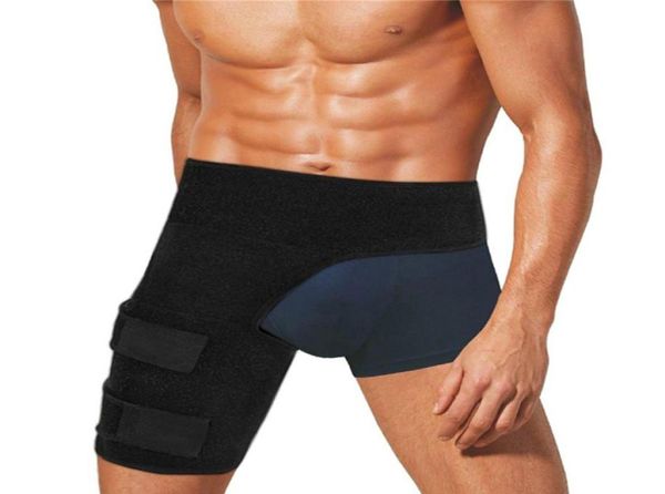 Ayarlanabilir kasık destek erkekler kadın unisex sıkıştırma spor uyluk sargısı kayış kalça stabilite brace koruyucusu doğa yürüyüşü 5631960