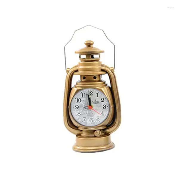 Настольные часы 1pc ретро -будильник орнамент масляная лампа часы часы дома гостиная