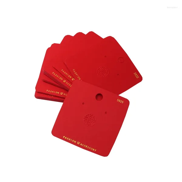 Sacchetti per gioielli 50 pezzi Orecchini stile misto Carte Collane Orecchini a bottone Display Carta Kraft Cartoncino per accessori fai da te