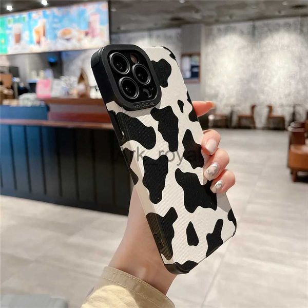 Чехлы для мобильных телефонов Lov Luxury Cow Stripe Pattern Чехол для телефона для IPhone14 7 8 Plus X XR XS Max 11 12 13 14 Pro Max Мягкая силиконовая задняя крышка Coque J231110