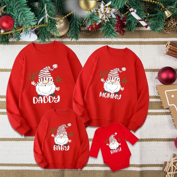 Familie Passende Outfits Weihnachten Sweatshirt 2024 Jahr Pullover Mutter Vater Tochter Sohn Paar Jersey Kinder Winter Pullover 231109