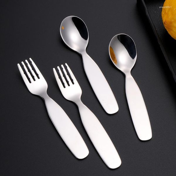 Dinnerware Desenwars para crianças colher de bebê comendo frutas pilotas criativas Handeld 304 Aço inoxidável