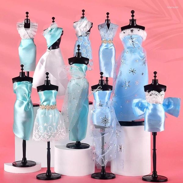 Bolsas de jóias mini bonecas expositor vestido titular modelos rack de plástico perfeito para vestir e apresentar diy