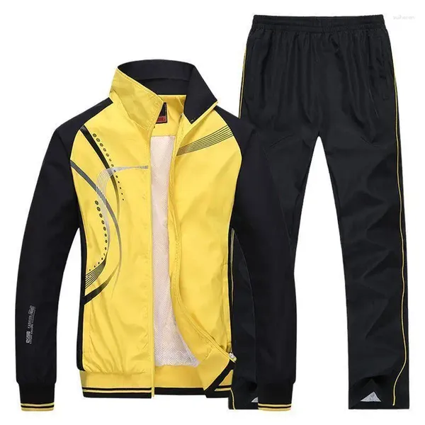 Herren-Trainingsanzüge, lässige Sportbekleidung, Frühlings-Herbst-Trainingsanzug, Jacke, Hose, zweiteiliger Sweatsuit, männlich, modisch, bedruckt, Jogging-Sport-Sets, L-5XL