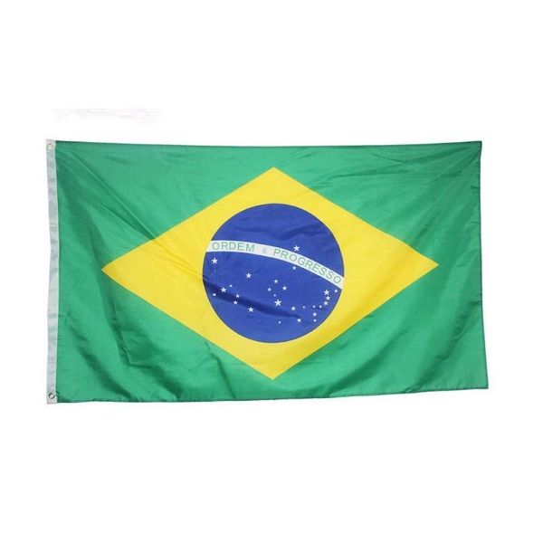 Banner Bandiere Bandiera Brasile 3X5 Ft Brasile personalizzato Paese nazionale per uso interno ed esterno Volare Appeso Qualsiasi stile Consegna a domicilio Gar Dhh0A