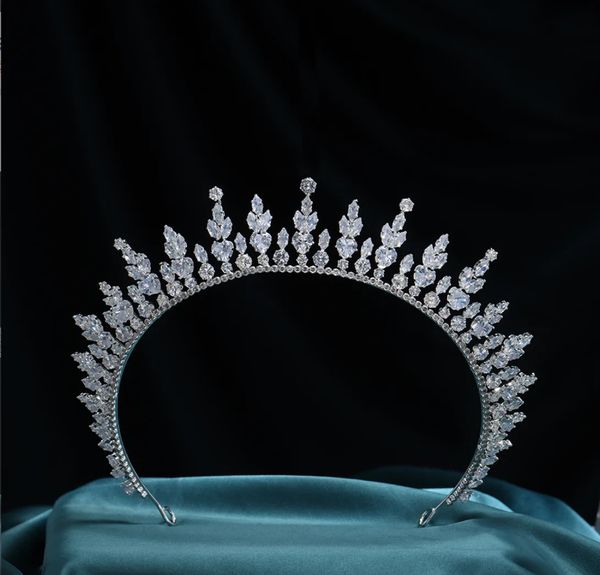 Fasce per capelli Accessori per capelli da sposa di lusso Corone e diademi nuziali AAA Zirconia Spose Diadema Corone Fascia per capelli Gioielli per capelli Copricapo 231102