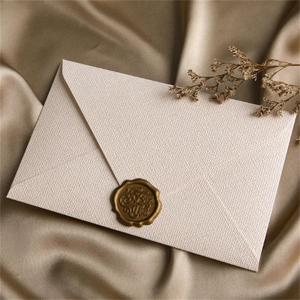 Cartões Envelope de textura vintage para cartão de agradecimento convite RSVP tamanho 65 