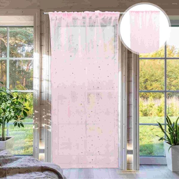 Cortina cortinas tratamento quarto sheers translúcido elegante janela rústica gaze poliéster