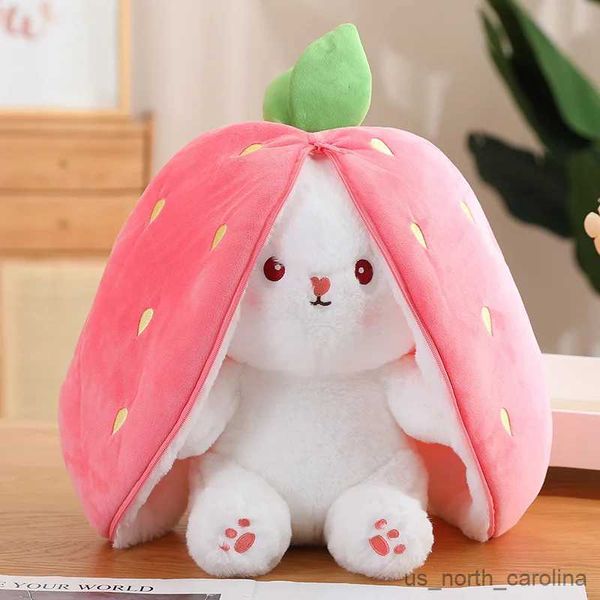 Animali di peluche ripieni Frutta trasfigurata Coniglio Peluche Carina Carota Trasformarsi in Coniglio Peluche Bambini Compleanno Regalo di Natale R231110