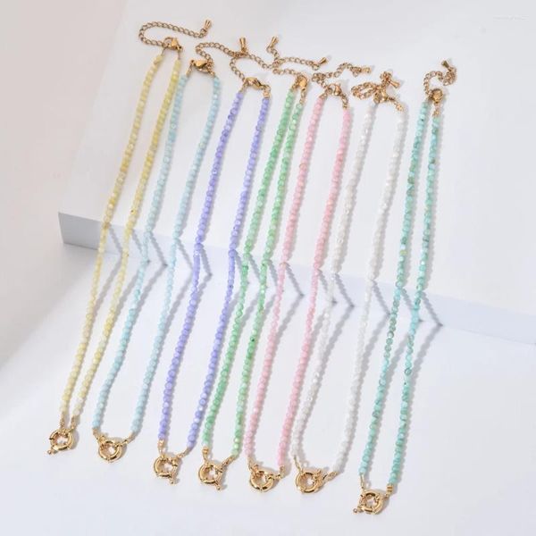 Choker ZMZY Großhandel 3MM Natürliche Shell Perlen Mode Kette Halskette Für Frauen Kupfer Charme Collares Para Mujer