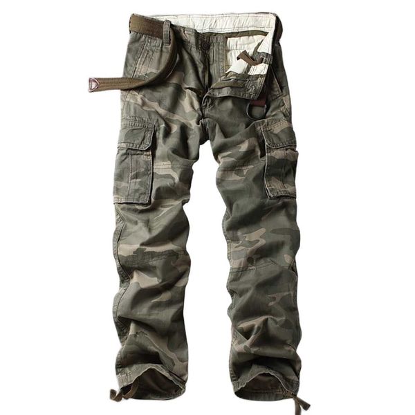 Pantaloni da uomo Pantaloni cargo da uomo Tattiche militari Zaino da uomo militare Jogger Pantaloni da tasca larghi dritti Pantaloni mimetici Abbigliamento da uomo 230410