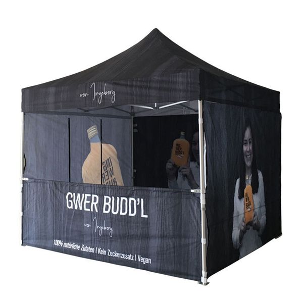 Individueller Druck, 10 x 10 Fuß, 10 x 15 Fuß, 10 x 20 Fuß, Werbepavillon, Überdachung, Festzelt, Pop-up-Zelt mit 3 Vollwänden