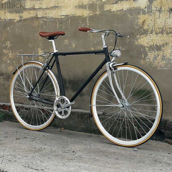 Pedais de bicicleta bicicleta vintage para adultos bicicletas baratas com frete grátis 18 rodoviário de alto carbono quadro de aço de carbono 700c Wheel de liga de alumínio Retro M230410