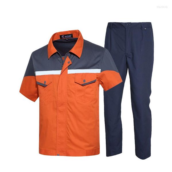 Tute da uomo Abbigliamento da lavoro riflettente Abbigliamento da lavoro Uomo Lavoratore Uniformi da lavoro Riparatori auto Officina Tuta da lavoro Camicia meccanica e