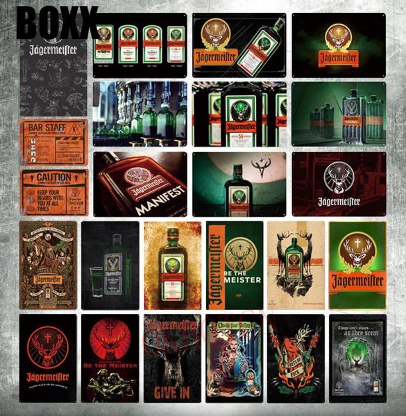 Jägermeister Metall Zeichen Zinn Zeichen Metall Platte Plakette Metall Vintage Pub Bar Mann Höhle Wand Dekor Poster Bar Wand Chic garage Decorat9428060