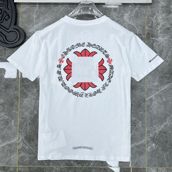 Moda de luxo dos homens camisetas Marca Designers Tops Tees Correto Ferradura Sânscrito Cruz Polos Menino Graffiti Camisetas Homens Wome229Z