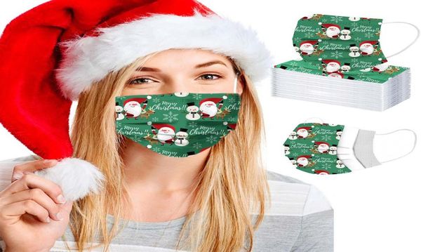 Máscaras faciais adultas de Natal Halloween 50pcs máscaras descartáveis Earloop máscaras faciais à prova de poeira CNE navio em 48 horas 710 da2981240