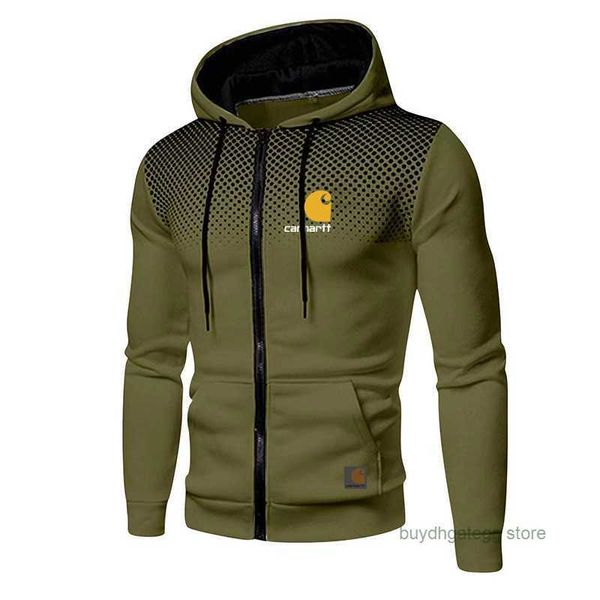 2023 Otoño Invierno para hombre y para mujer Sudaderas con capucha de moda North American High Street Brand Carharthoodie Cárdigan con cremallera Suéter con capucha Tarjeta de moda Sombrero Casual Spo 13tr