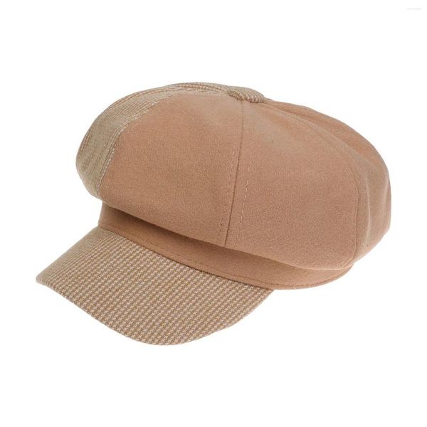 Berets Damen Wolle Warme Winter Beanie Mütze Weiche Retro Einfarbige Baskenmütze Frauen Elegante Bequeme Kappen Kappe Im Französischen Künstlerstil