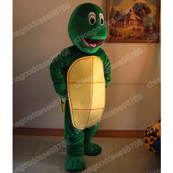 Desempenho verde tartaruga mascote traje de alta qualidade natal halloween fantasia vestido de desenho animado personagem roupa terno carnaval unisex outfit