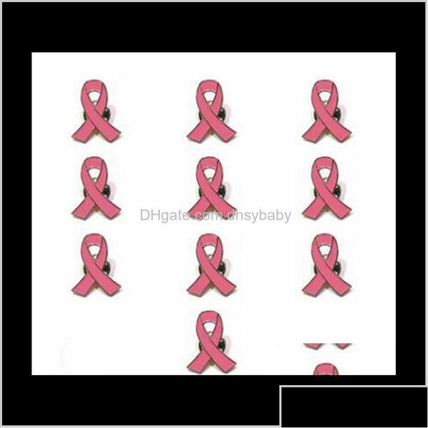 Anstecknadeln Broschen Anstecknadeln Schmuck Abzeichen Brustkrebsbewusstsein Pink Ribbon Lap Brosche 1Cu7K Drop Delivery Dhfms