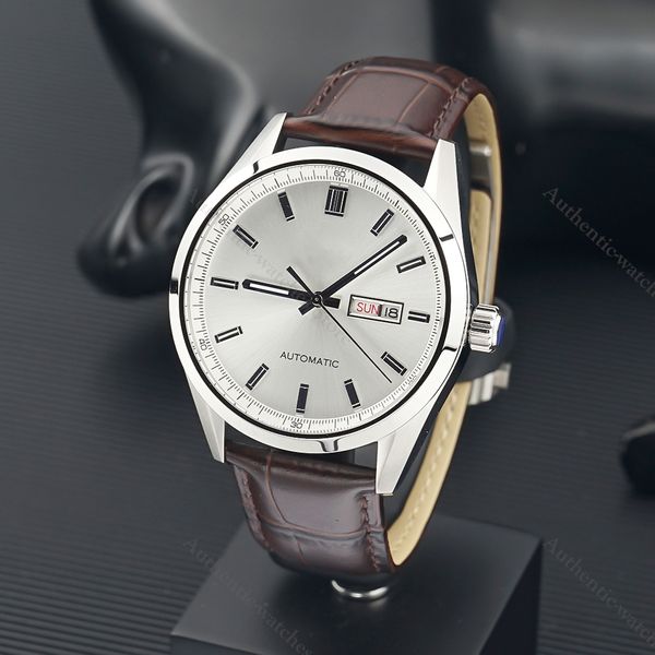 2022 Новый CALIBER 5 Automatic Day-Date 41MM WBN2011 Мужские часы с серебряным циферблатом Роскошные механические наручные часы Relogio Masculino101