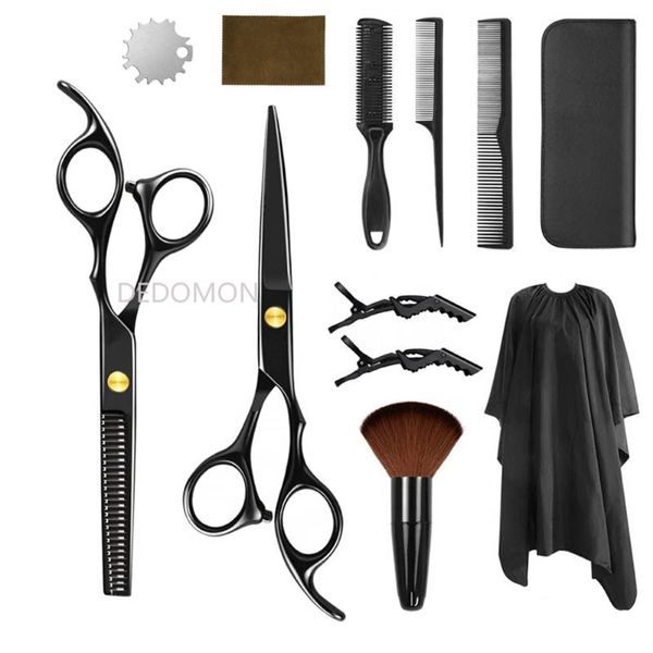 Haarschere, 12-teiliges Friseur-Profi-Friseur-Schneiden, Umhang, Barbershop-Haarschneideschere, Friseur-Kit