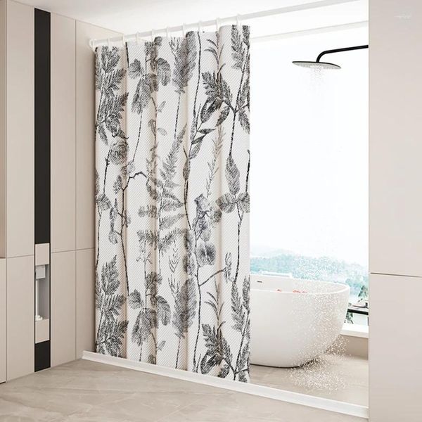 Tende da doccia Nordic impermeabile tenda in poliestere vasca da bagno telone divisorio addensare panno antimuffa accessori per la decorazione della casa