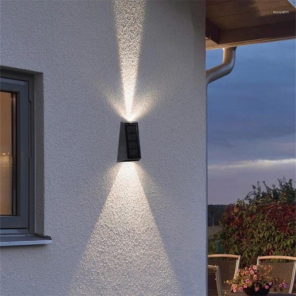 Decorações de jardim solar led luz ao ar livre iluminação sensor lâmpada streetlights decoração exterior guirlanda parede à prova dwaterproof água