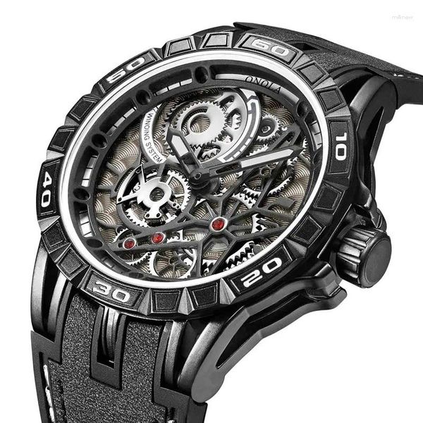 Orologi da polso Design classico unico Sport Orologio da uomo Cintura Orologio al quarzo impermeabile Moda Business Personalità Trend Gear Pelle