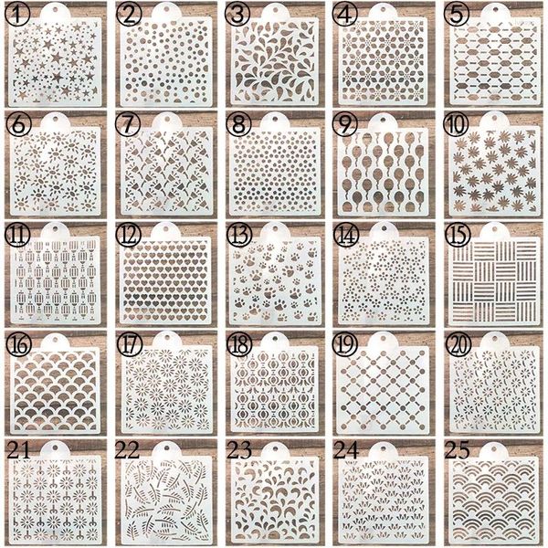 Pişirme Kalıpları 3D Dairesel Oluklu Kağıt Katmanı Şablonu 15x17cm Boyama Scrapbook Boyama PO Rölyef Dekoratif Kartı