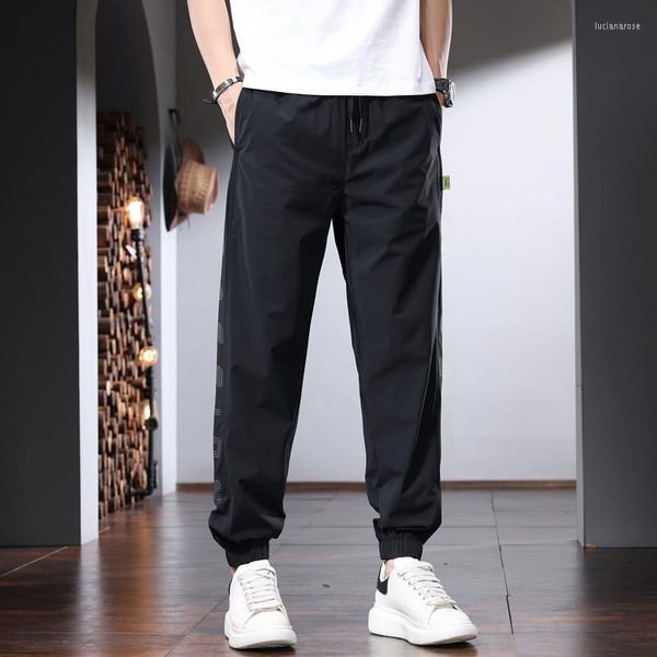 Herrenhosen Sommer Herren Casual Baggy Sport Jogger Fashion Letter Printed Leichte schwarze Hose mit elastischem Bund und Kordelzug CP2289