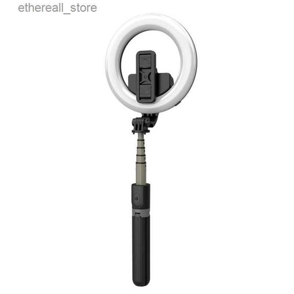 Monopiedi selfie RISE-4 in 1 Selfie Ring Light Wireless Bluetooth Selfie Stick Mini treppiede palmare Selfie Stick allungabile con telecomando Q231110