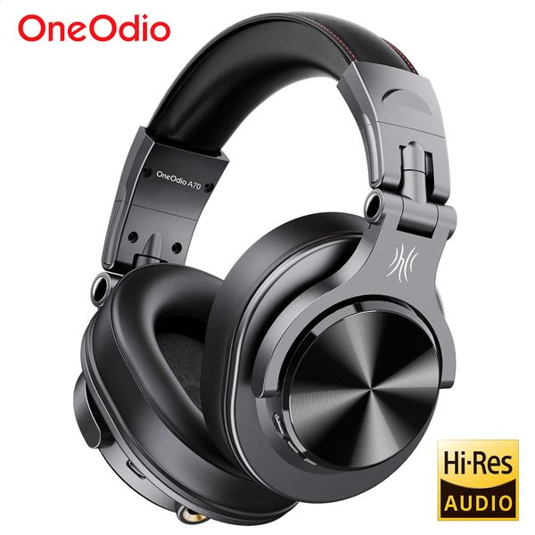 Auricolari per cellulare Oneodio Fusion A70 Cuffie Bluetooth 5.2 Audio ad alta risoluzione Cuffie wireless Over Ear Monitor da studio professionale Cuffie DJ 72H 231109