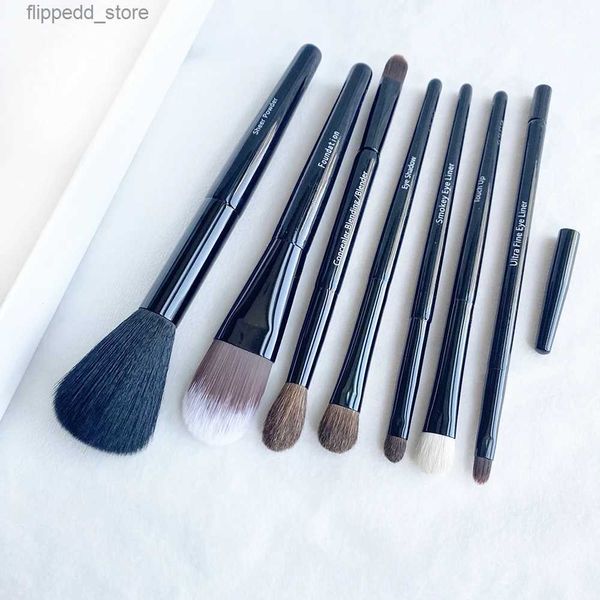 Pincéis de maquiagem Old Hollywood Collection Travel Makeup Brush Set 7pcs alça curta pincéis cosméticos ferramentas de beleza Q231110