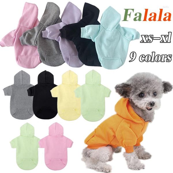 Hoodies de vestuário para cães para moda roupas de estimação quentes de animais de estimação chihuahua design inverno cães pequenos gatos cachorros puppy algodão sólido roupas