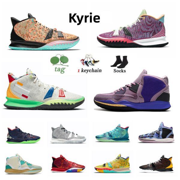 Kyrie 7 Scarpe da basket Kyrie 5 One World People Chip Copa Grind scarpe da uomo Irving 5s spugna Keep Sue Fresh All Star Patrick Oreo scarpe da ginnastica Spongebobs