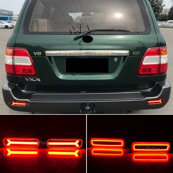 Auto Stoßstange Hinten Reflektor Für licht Für Lexus LX470 Für Toyota Land Cruiser 1998-2007 LED Brems Rückleuchten blinker lampe