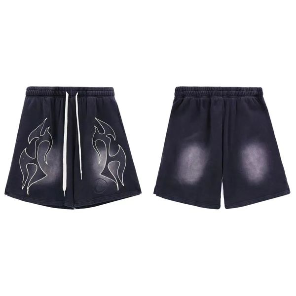 Hellstar Designer geschäumte Offsetdruck-Blume, lässige, lockere Shorts, Zugseil, Metallknopf, kurze Sporthose, S-XL