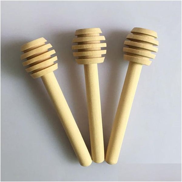 Altre stoviglie Miele Stir Bar Miscelatore Maniglia Barattolo Cucchiaio Pratico 1Pc Mestolo in legno Bastoncini lunghi Forniture Miele Utensili da cucina Mini Woode Dhtjm