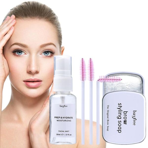 Make-up-Pinsel Augenbrauen-Seifen-Kit Mädchen-Brauen langanhaltendes Fixierwachs zur Zähmung unregelmäßiger und verbesserter BrauenMake-up-PinselMake-up