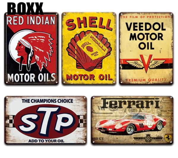 INDIAN POWERLUBE Motorräder Metallschild Vintage Garage Home Decor BP NGK Pinup Girl Poster Blechschilder Metall Wandkunst Aufkleber5392029