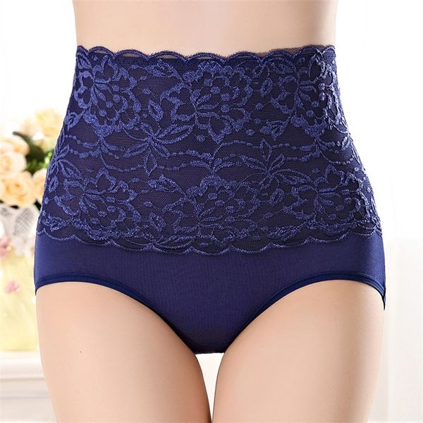 Mutandine da donna 3 pezzi/lotto di biancheria intima di pizzo da donna biancheria intima a vita alta biancheria intima addominale sexy e traspirante Calcinha Sem Costura 230410