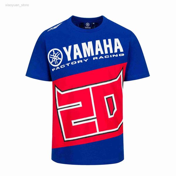 Camisetas masculinas 2023 Moto GP Champion para Yamaha Factory Racing Team Motorcycle Superbike Blue Tir Shirt Men_s Short Q M230409